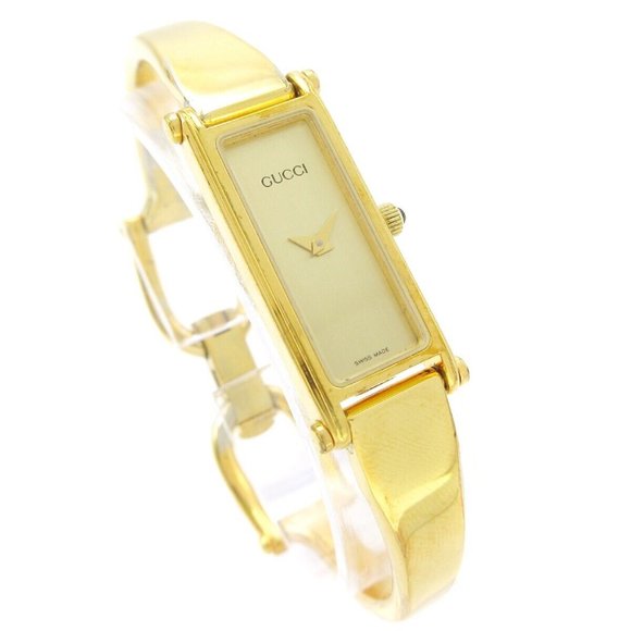 Gucci 1500 Ladies Quartz Wristwatch Watch Gold-plated - Picture 6 of 7